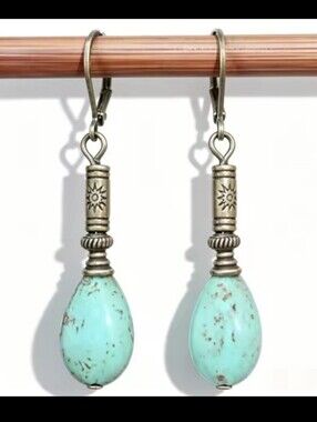 Turquoise Earrings Women's Ethnic‎ Tribal Jewelry Dangle New G14
